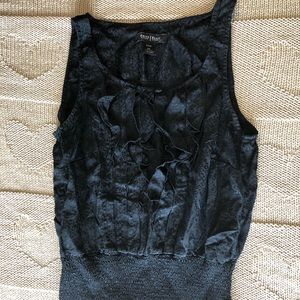 White House Black Market Leopard Print Silk Top